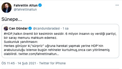 Fahrettin Altun'dan Can Dündar'a kapak!